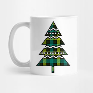 Tartan Yule Christmas Tree Mug